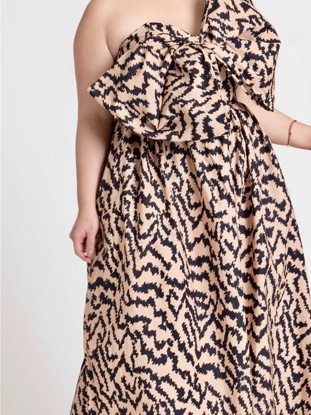 Eloquii - Bow Bodice Flare Dress - Picture 9 of 9